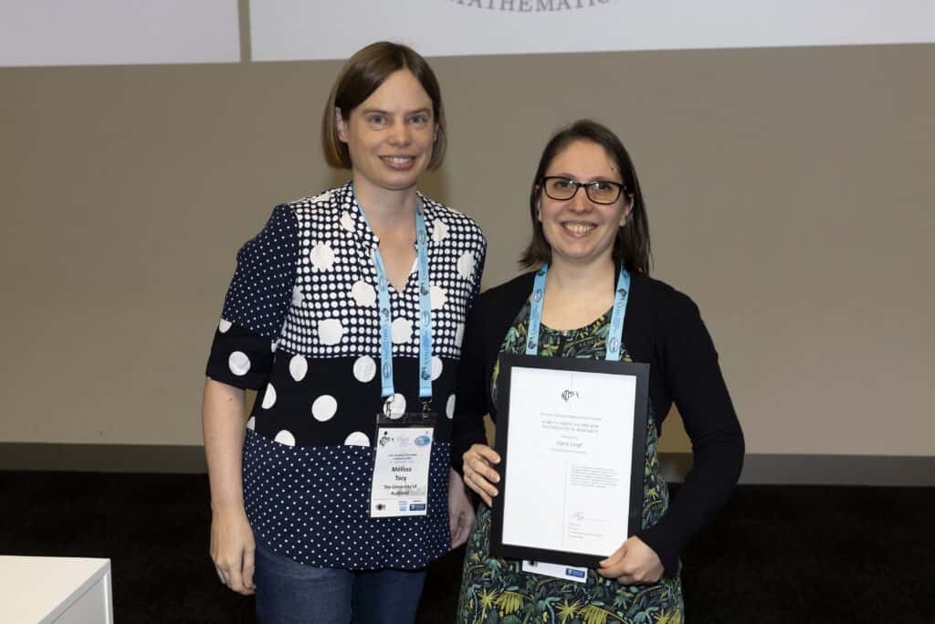 Marie Graff (right) with NZMS president Melissa Tacy