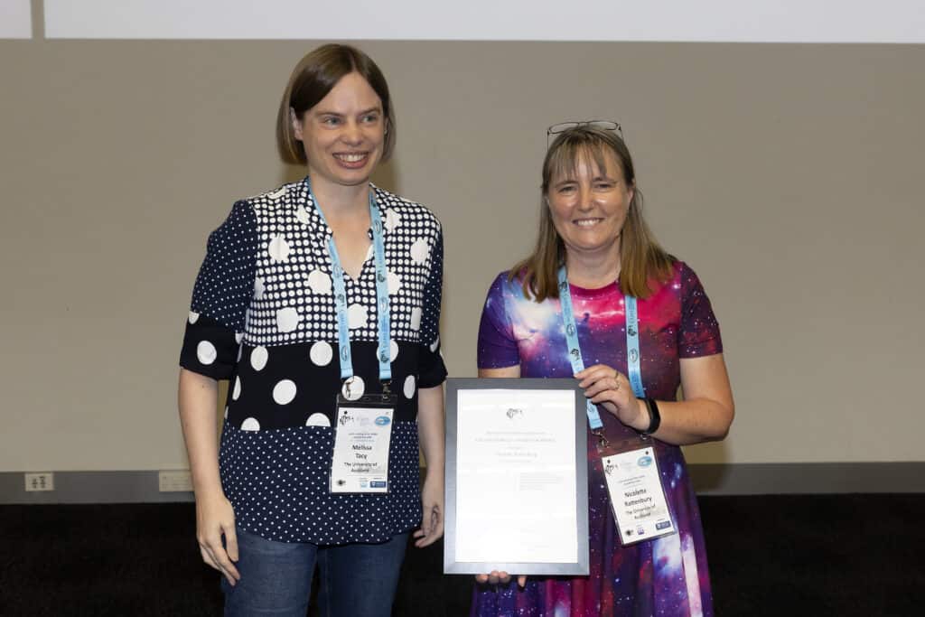 Nicolette Rattenbury (right) with NZMS president Melissa Tacy